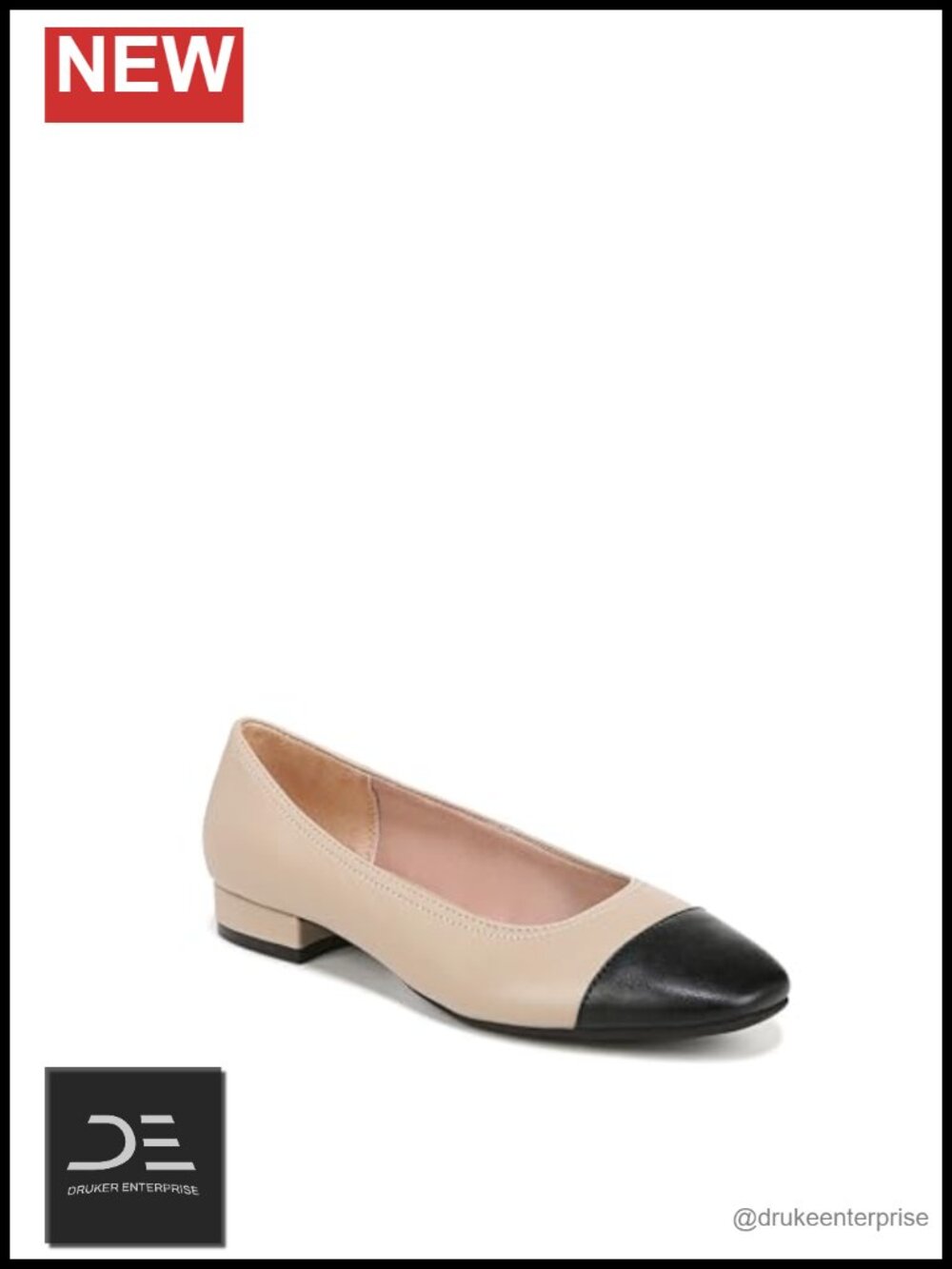 LifeStride Cameo 3 Ballet Flats Square Toe Block Heel Women's Comfort Shoes
